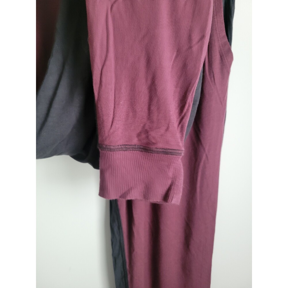 Tommy John Lounge Henley  Medium Blue Black Maroon Thermal/cotton Jogger Set XS - Picture 6 of 8
